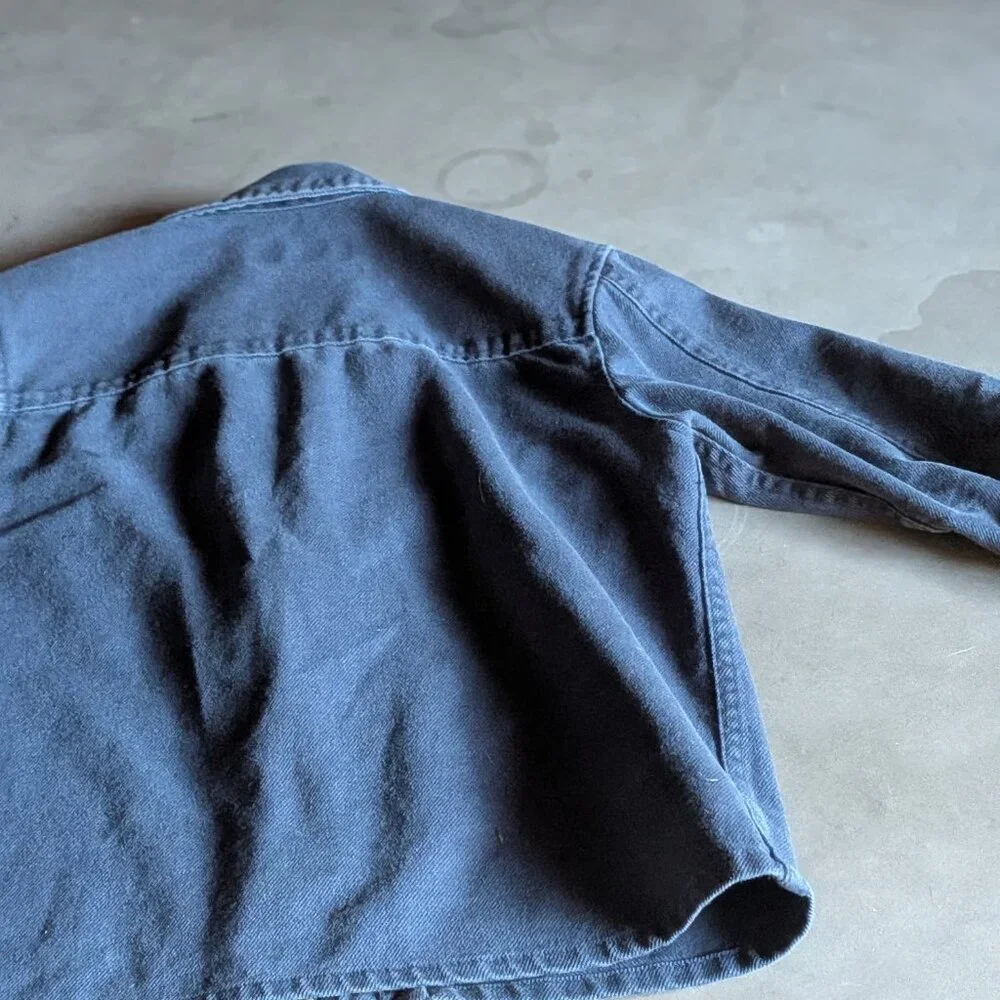 Zara Kids Blue Denim Zip-Up Chore Jacket - Size 6-7 (120cm)